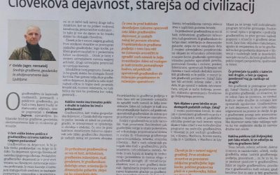 O gradbeništvu in šolanju na SGGOŠ.StG v časopisu Dnevnik